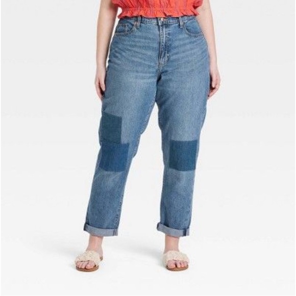 Denim - Women's👱🏽‍♀️NWT🏷️High-RiseBoyfriend Jeans👖Universal Thread Medium Wash Sz 14